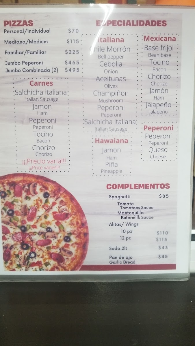 Marantony'z Pizza Menu - Image 4